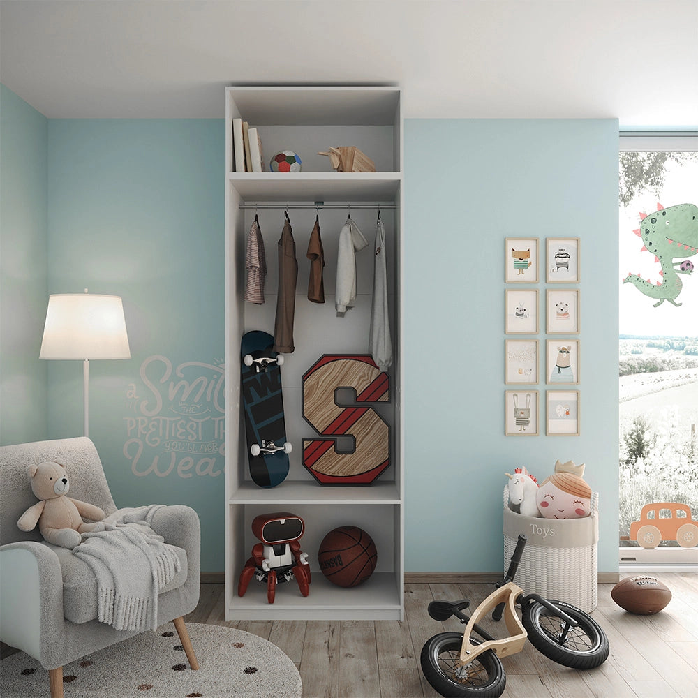 Armadio Elmo Bianco 80 x 50 cm Set di 2 Vicco