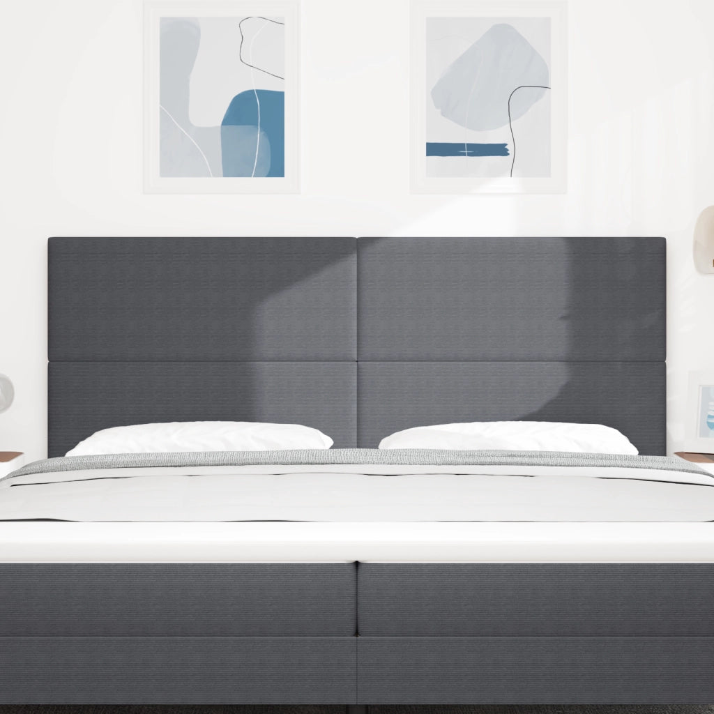 Testata LED  Grigia Scura 100 cm in Tessuto Corduroy