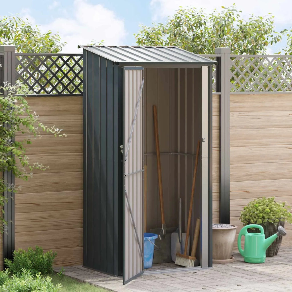 Casette da giardino Antracite 103 x 74 x 200 cm Metallo 42011293