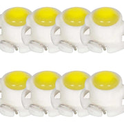 8 Pezzi Lampada Led T4.7 1 COB 12V 0.6W 40lm Bianco Freddo 6500K 9mm Luci Cruscotti e Strumentazioni
