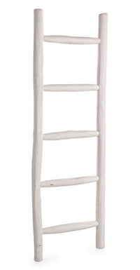 Scala Decorativa 48x6x150 cm in Teak Sahel Bianca