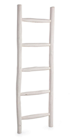 Scala Decorativa 48x6x150 cm in Teak Sahel Bianca