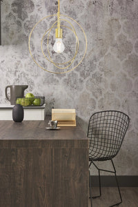 Lampada Da Soffitto Metallico Anulare Oro APP286-1CP