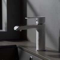 Rubinetto Da Lavabo Rea Bloom White Chrom Low