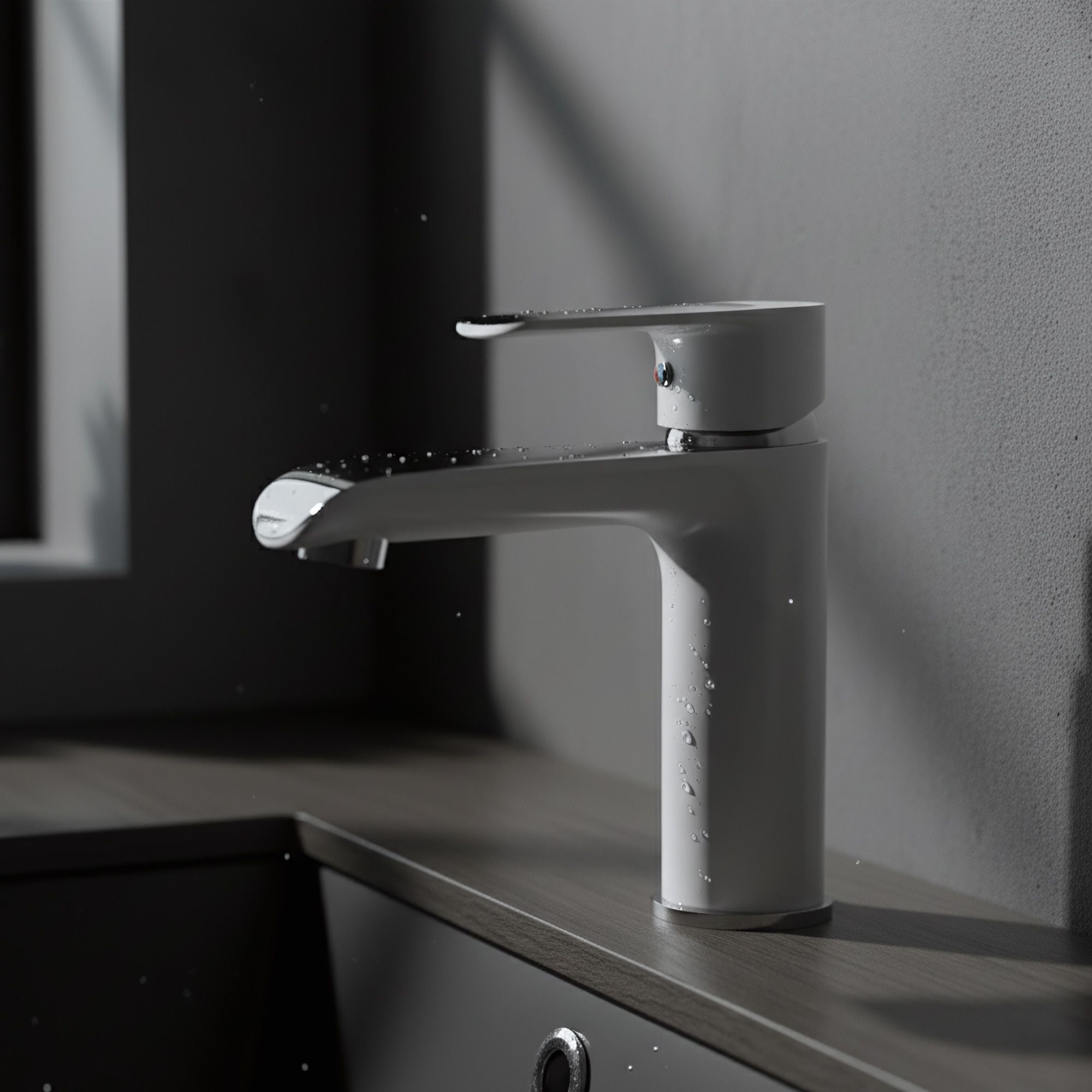 Rubinetto Da Lavabo Rea Bloom White Chrom Low