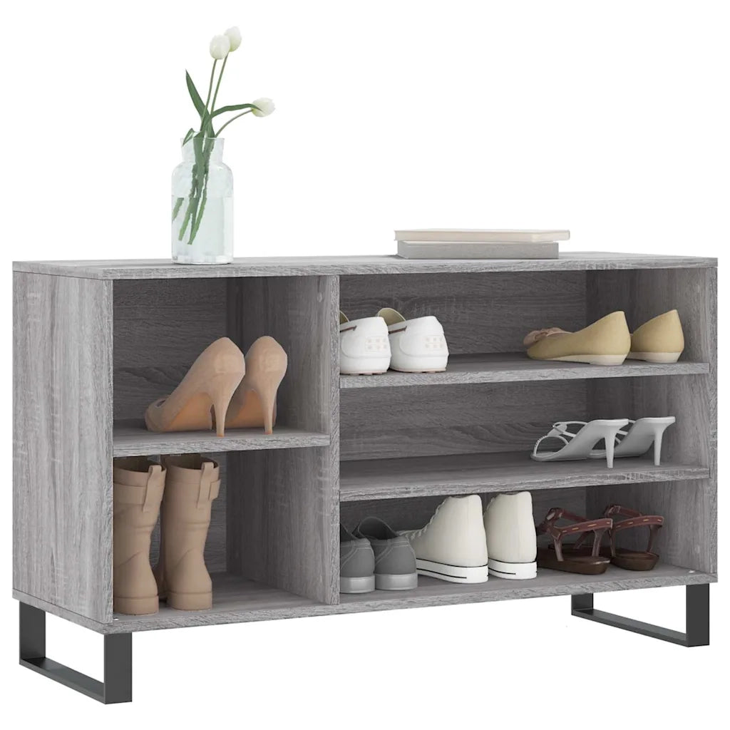 Scarpiera | Mobile per scarpe Grigio Sonoma 102x36x60 cm in Legno Multistrato