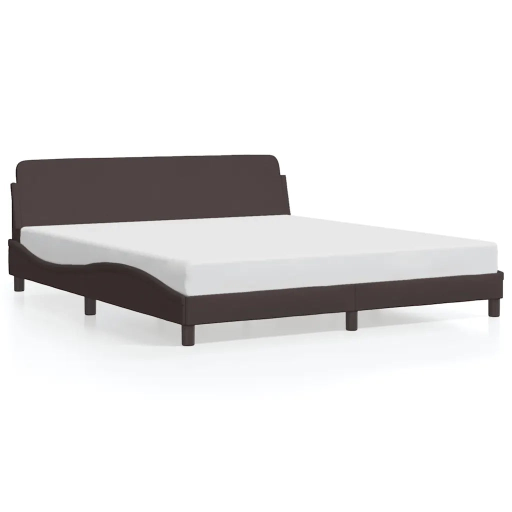 Giroletto-Struttura Letto Dover Marrone Scuro 180x200 cm Tessuto