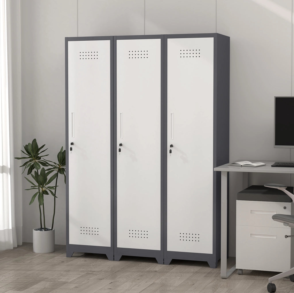 ARMADIO PORTASCOPE IN METALLO 15.75" x 15.75" x 64.96" GRIGIO