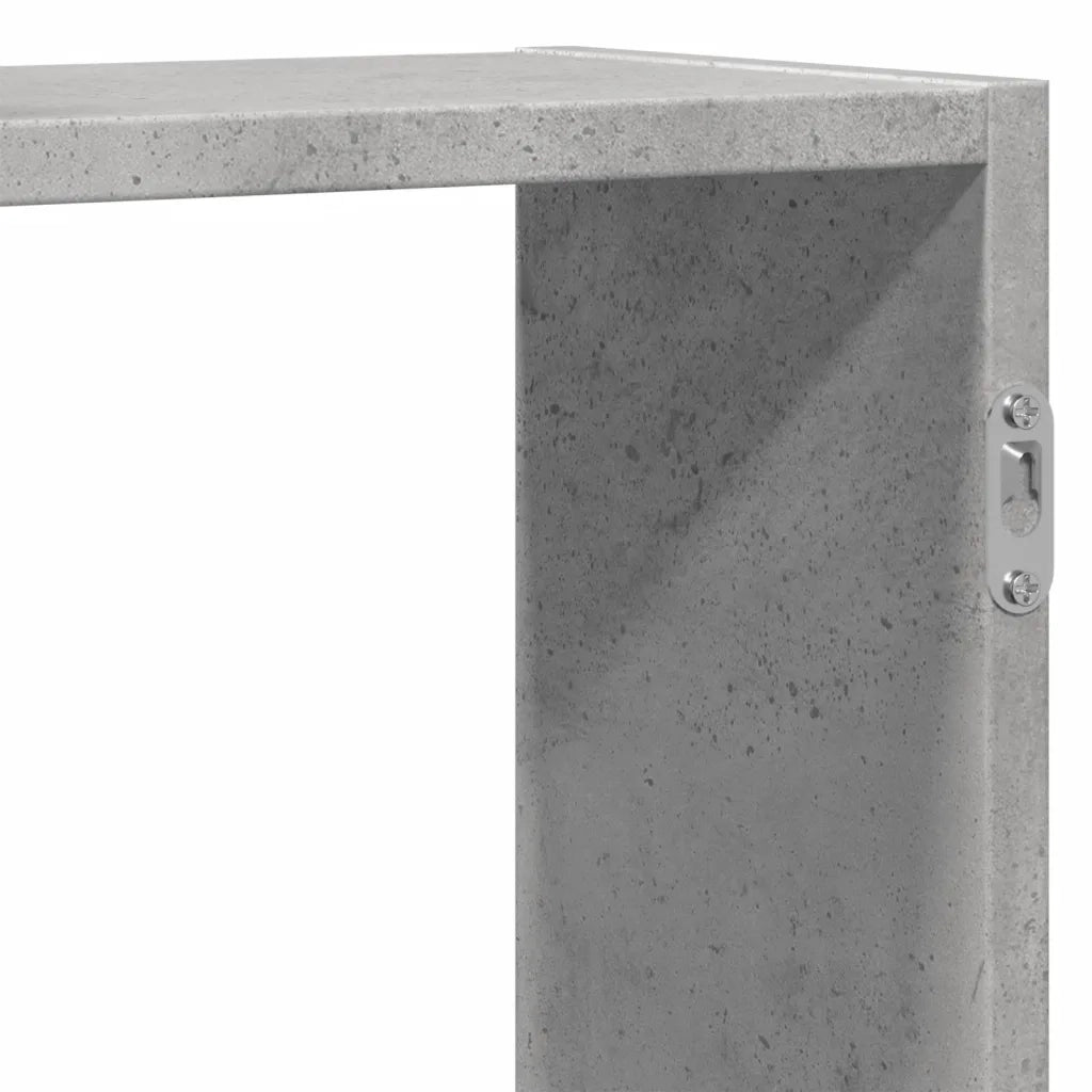vidaXL Scaffale a Muro Grigio Cemento 129x18x42 cm in Truciolato