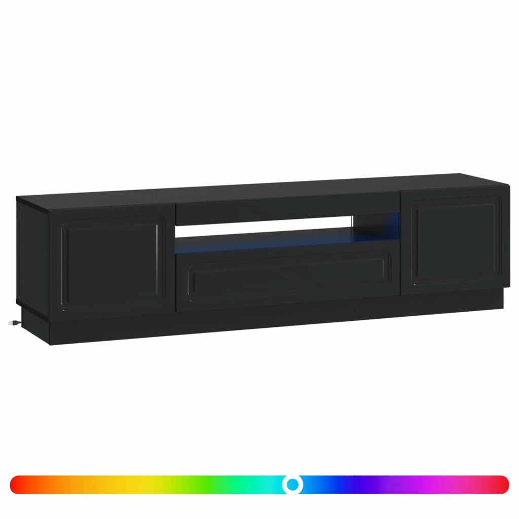 Mobile TV LED Nero Legno ingegnerizzato 897786