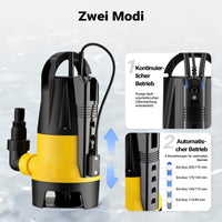 Livellostato, sensore di livello per pompa sommersa acque reflue 400 W 8500 l/h, 2 modalità