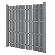 Set di 3 pannelli frangivento e per la privacy in legno composito (WPC) grigio 185 x 562 cm 03_0006606