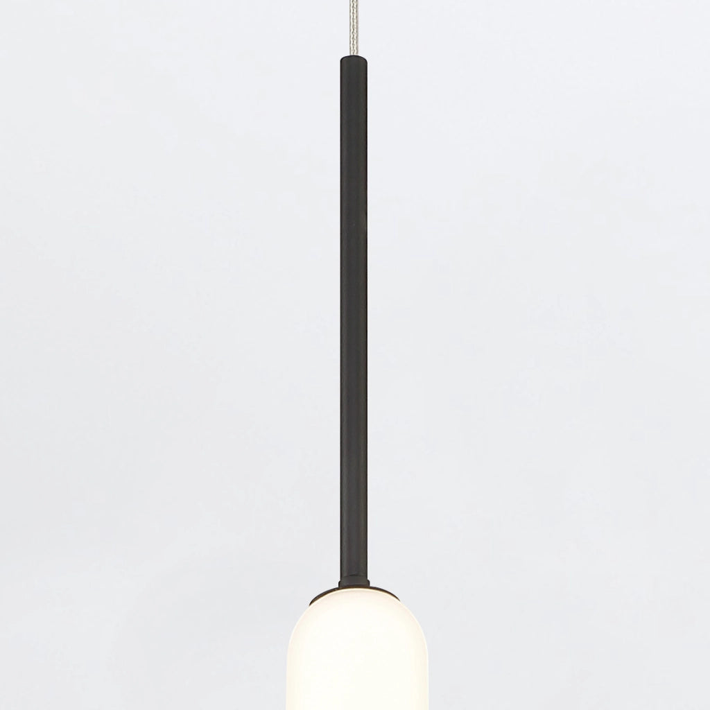 Lampada sospensione moderna nera ovale LED 10W Cumberland