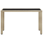 Tavolo da Giardino Beige 123x60x74 cm in Polyrattan 46449
