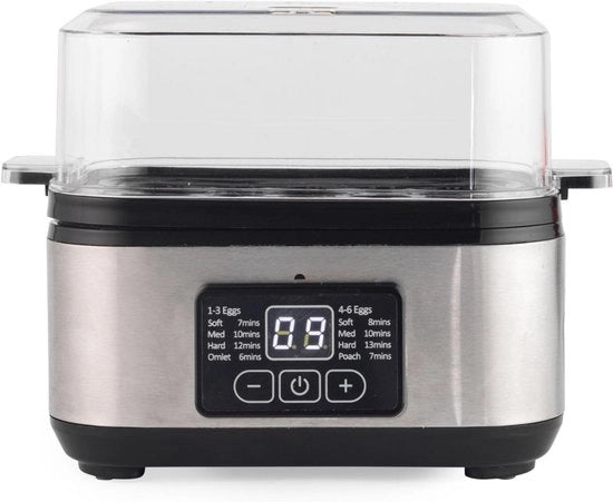 Cottura uova con timer - Cottura uova - Uova - Utile per la colazione - Cotti duri, morbidi e a media cottura - Timer - Perfetto per casa e ufficio - Cottura costante degli stessi uova -