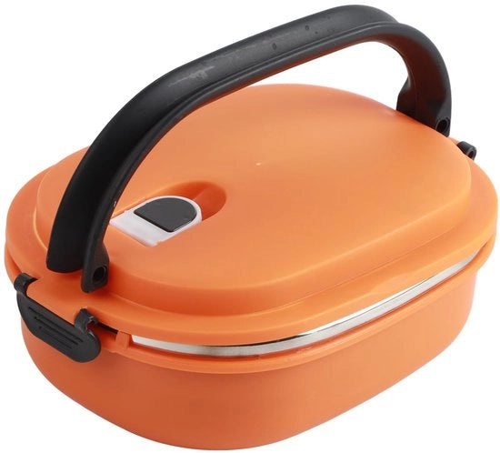 Contenitore quadrato termico per piatti caldi, bento box in acciaio inossidabile senza fessure, contenitore termico per snack e pasti