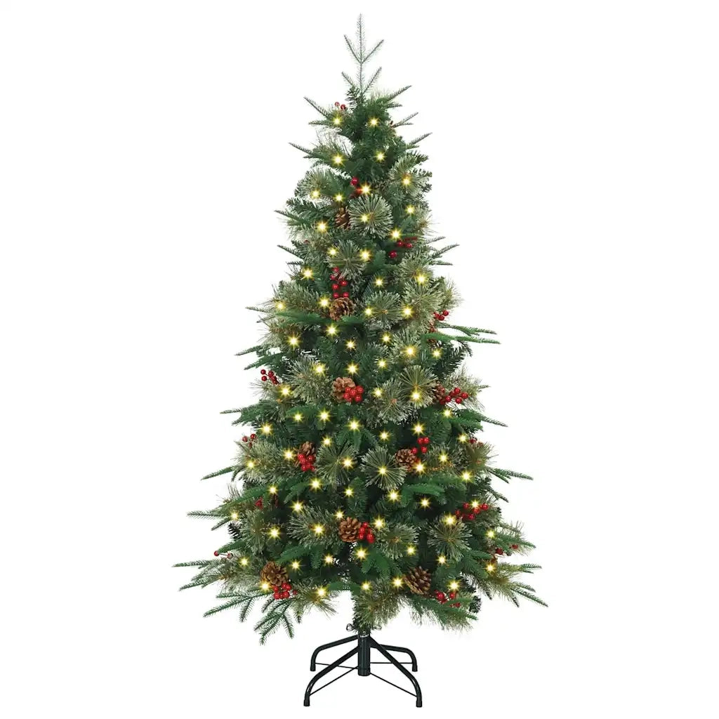 Albero di Natale Artificiale con Rami Pieghevoli Verde 120 cm 3397389