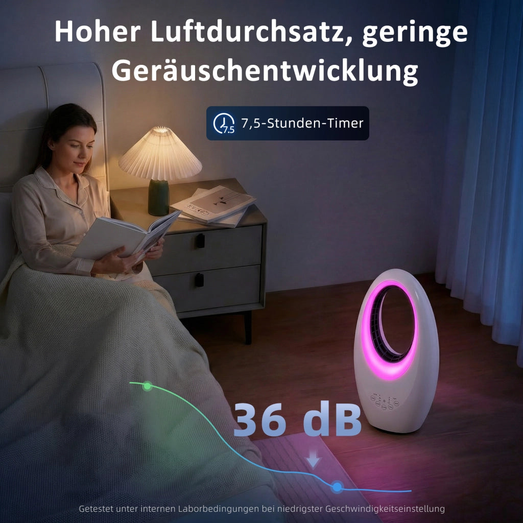 Ventilatore da pavimento senza pale con oscillazione ¨C zephmum ¨C LED, 3 velocita'