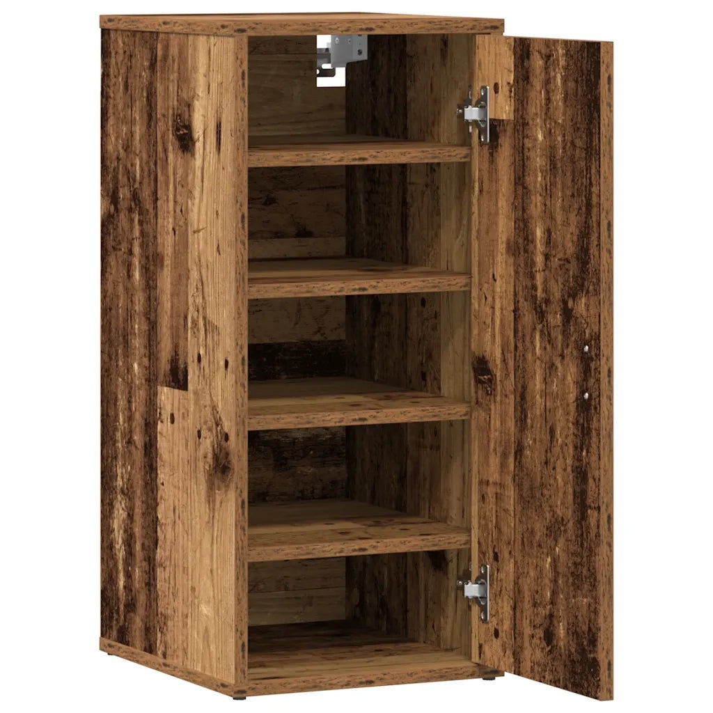 vidaXL Scarpiere 2 pz Legno Antico 32x35x70 cm in Legno Multistrato