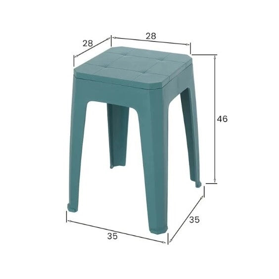 SGABELLO IN POLIPROPILENE 28X28XH46CM BLU PASTELL.