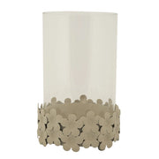 Portacandela VKH744, Beige, Metallo, 14x14x21 cm