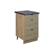Mobiletto base per cucina Fame-Line Pannello in quercia/Rovere dorato 50 cm, PL Antracite Vicco