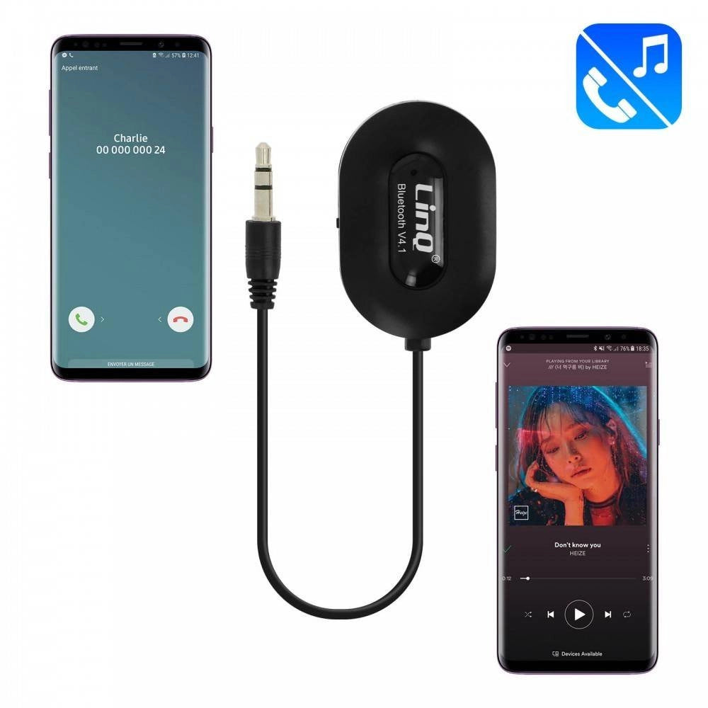 Trade Shop - Ricevitore Musicale Bluetooth X81 Per Auto Speaker Aux Jack Vivavoce Wireless 3,5mm -
