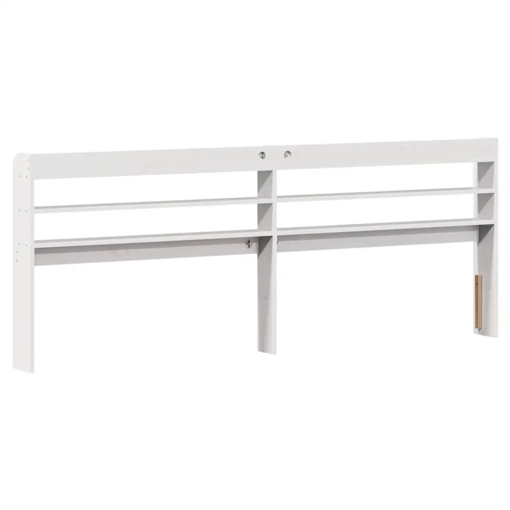vidaXL Giroletto senza Materasso Bianco 200x200 cm Legno Massello Pino