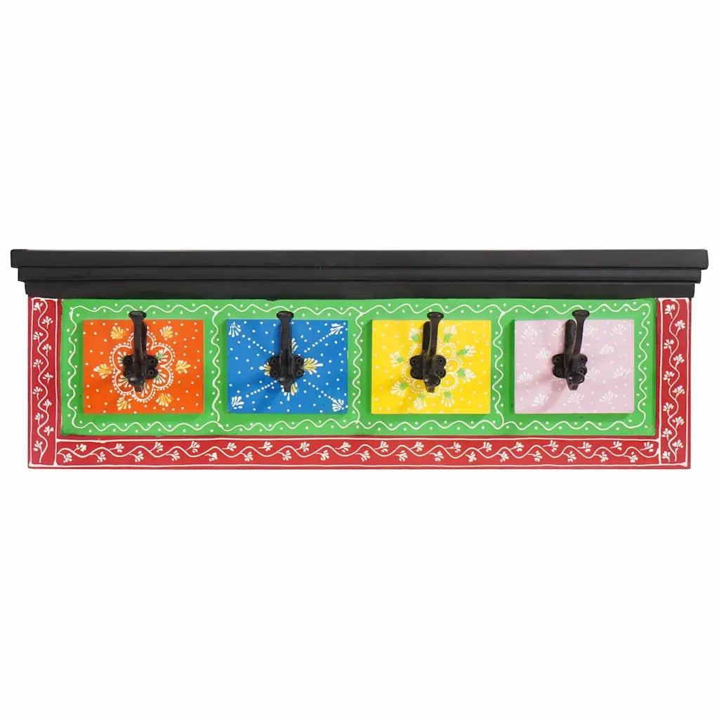 Appendiabiti Nero 80 x 25 x 2 cm Legno di mango massello CFW8352827
