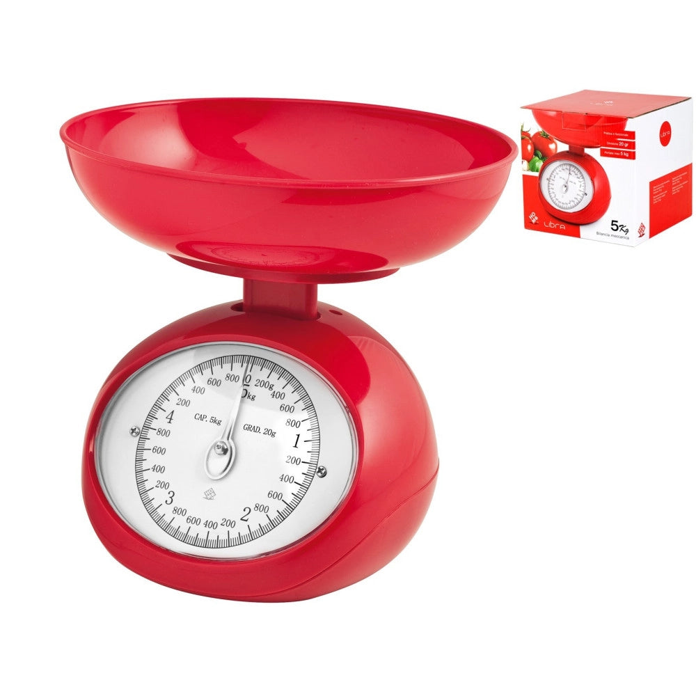 Trade Shop - Bilancia Da Cucina Meccanica Lancetta Classica Da 0 A 5 Kg Vari Colori -