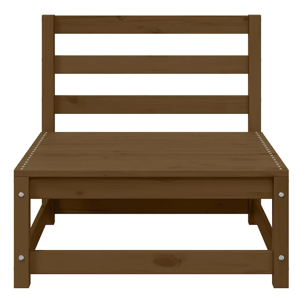Salotto da Giardino-Set Divani da Giardino2 pz Cuscini Marrone ambra Pino Massello