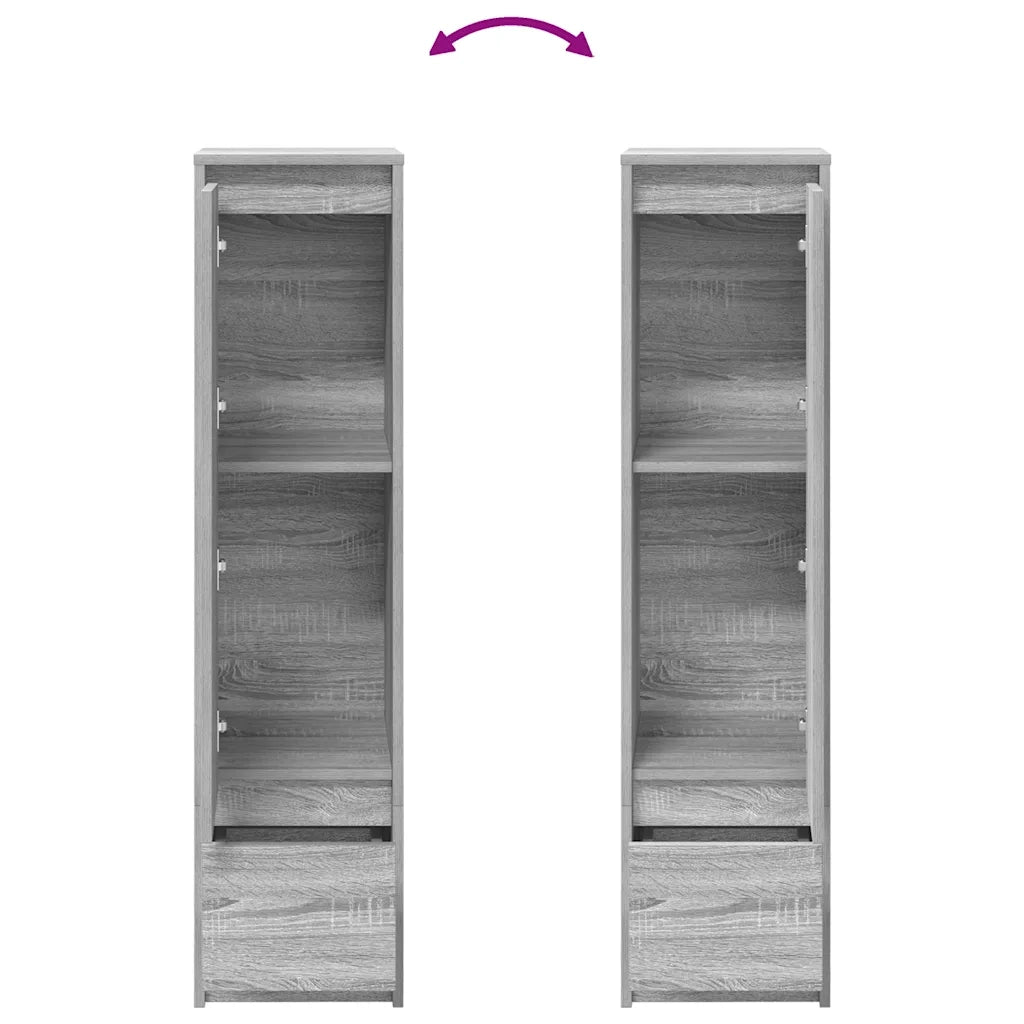 Credenza Grigio Sonoma 29,5x34x119,5 cm in Legno Multistrato