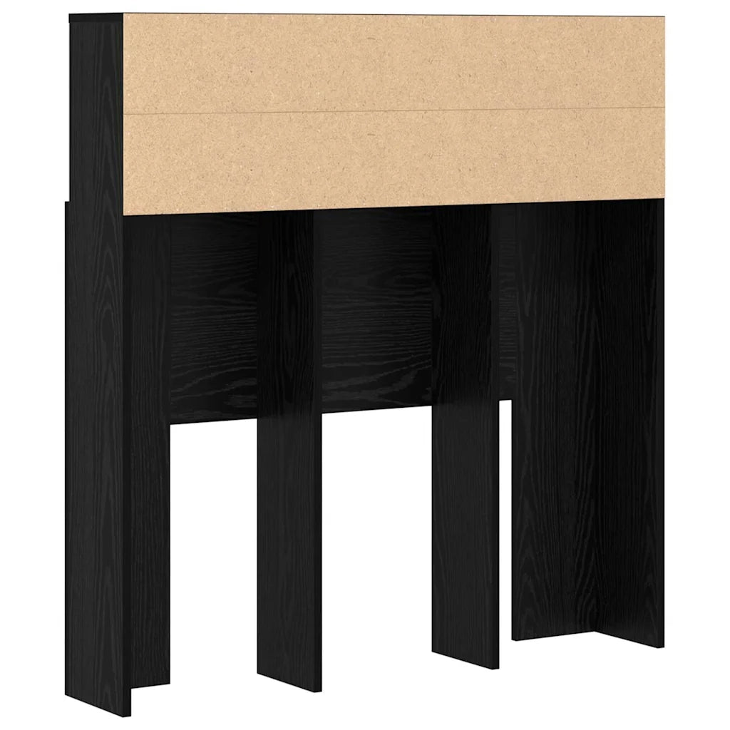 vidaXL Testata del letto con testiera Rovere nero Legno Ingenerizzato
