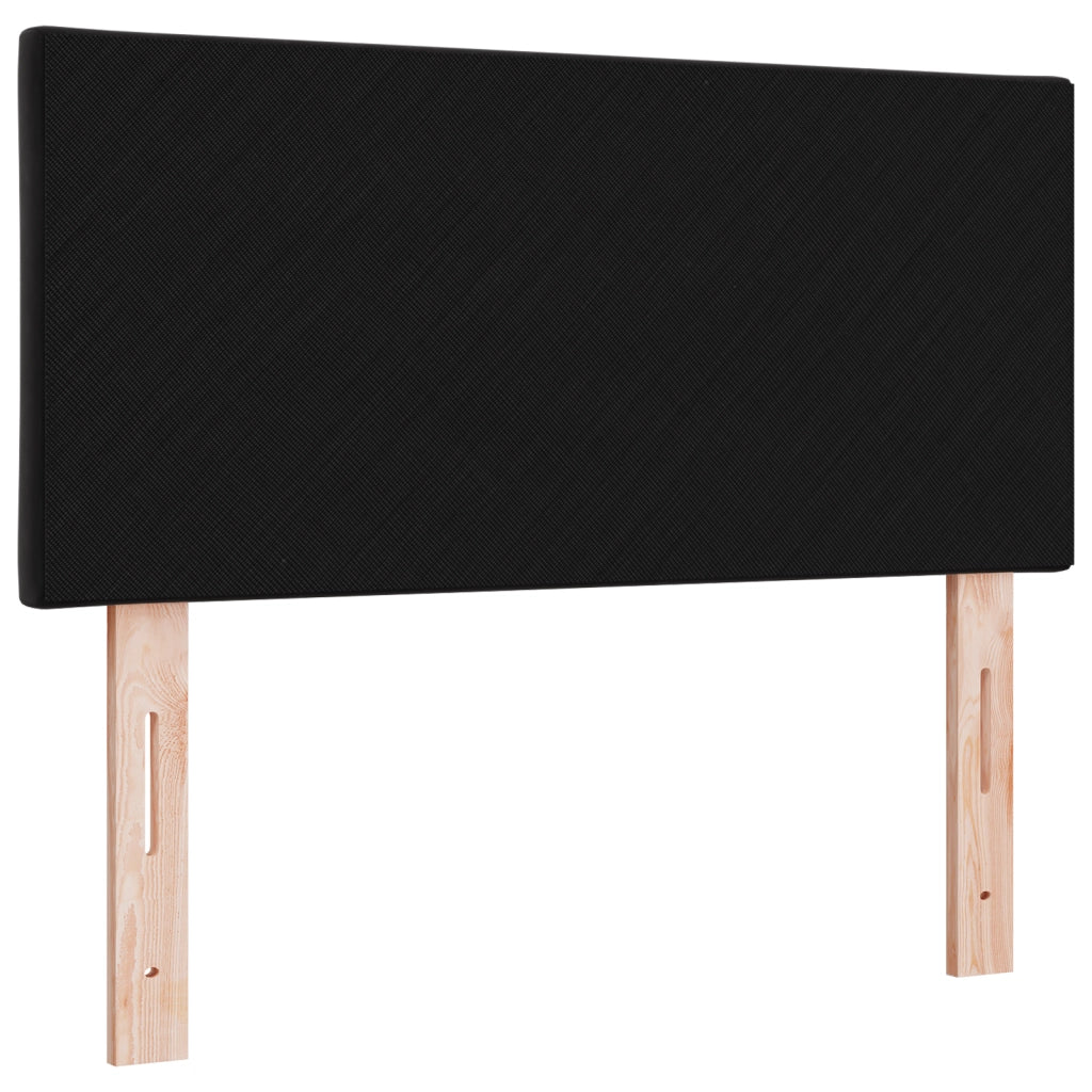 Testiera LED Nera Set di 2 Nero Tessuto 90 cm USB-C