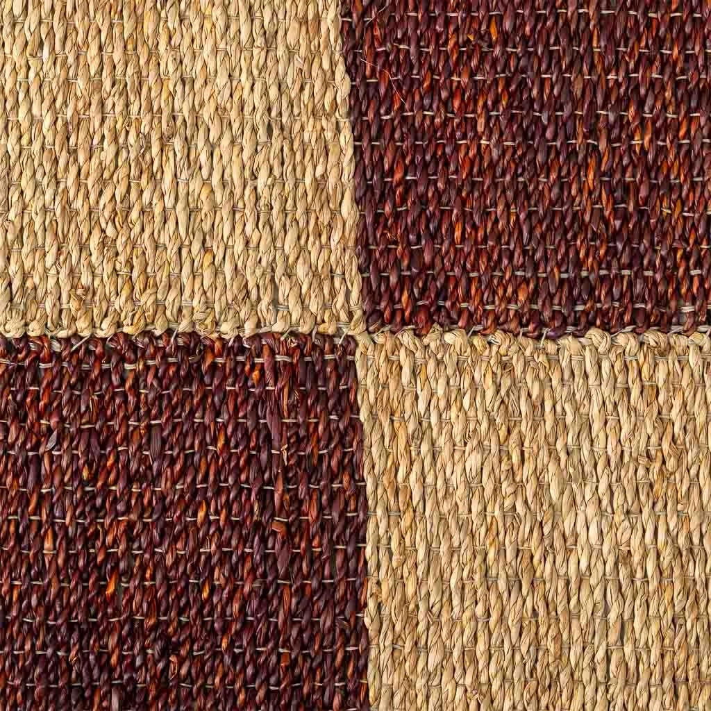 Tappeto in fibra marrone 120x60x1,2h cm