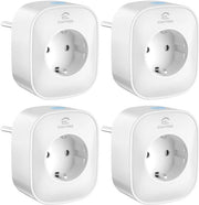 Contatore di Consumo di Energia Compatibile con Alexa e Google Assistant - Set di 4 pezzi - 16A 3680W