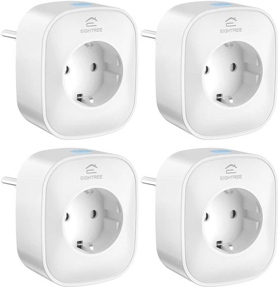 Contatore di Consumo di Energia Compatibile con Alexa e Google Assistant - Set di 4 pezzi - 16A 3680W