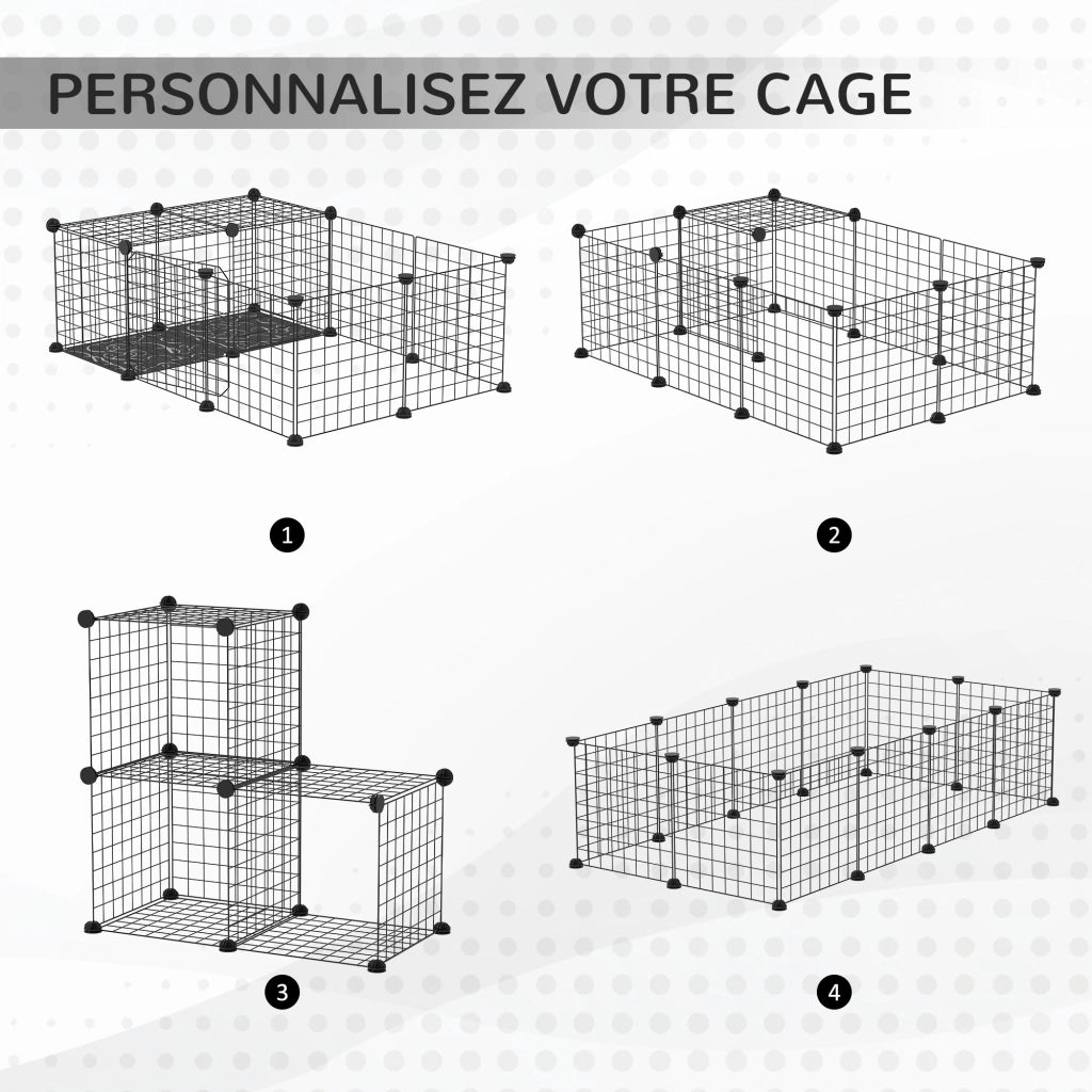 Recinto per piccoli animali ¨C zephmum ¨C Nero, Modulabile