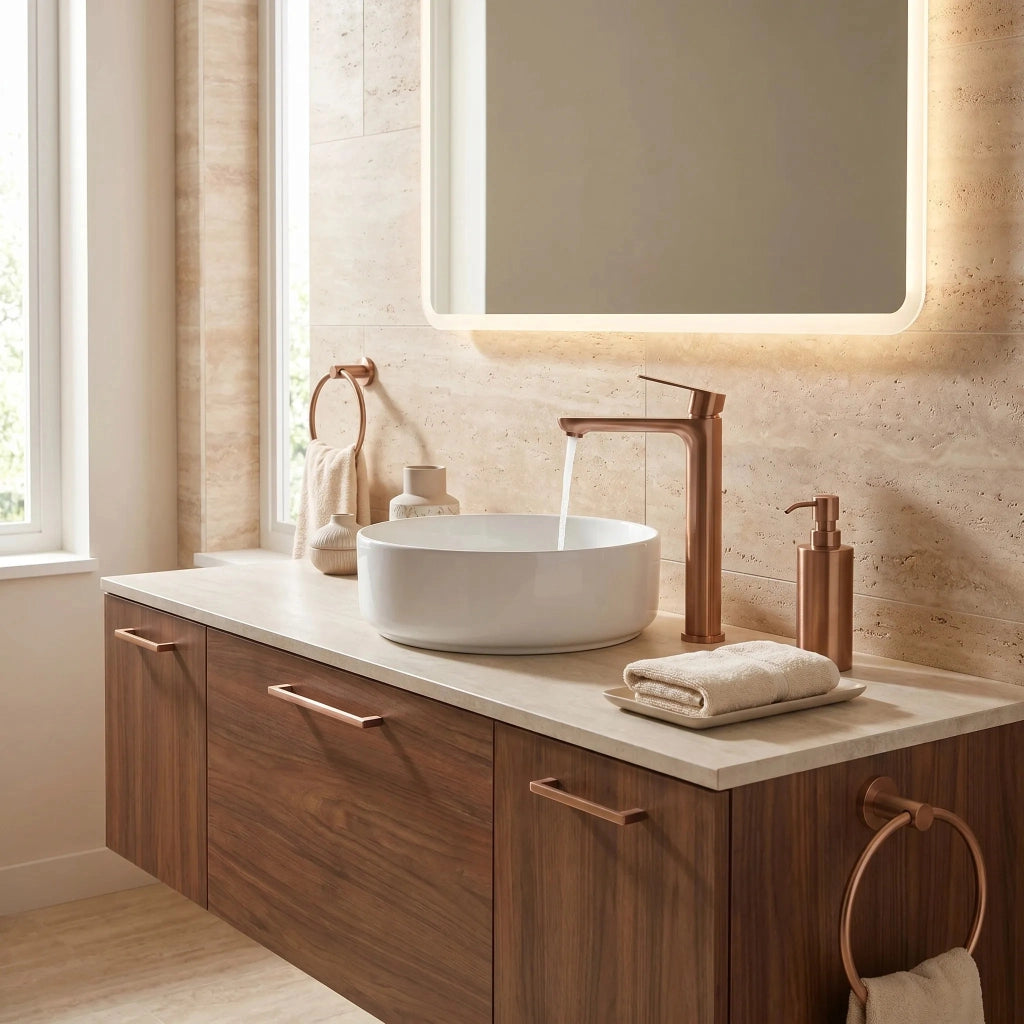 Rubinetto Da Bagno Rea Logan Brush Copper