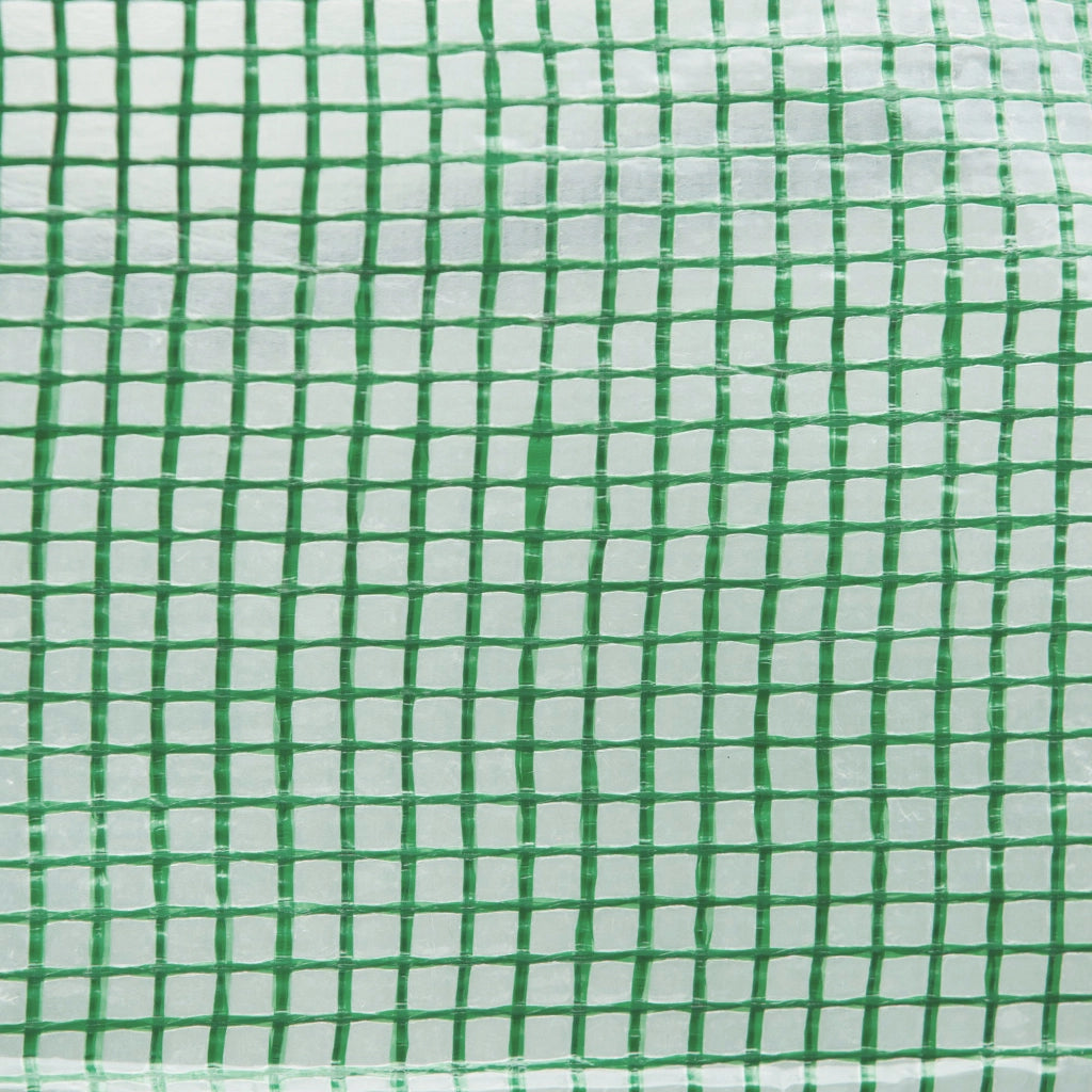 Serra a tunnel da giardino 200x300x200 cm in metallo verde con porta avvolgibile, 4 finestre e copertura UV