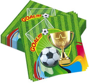 Servetten da Calcio 40 pezzi - Servetten in Carta - Decorazione da Tavola - Tema Calcio - Servetten per Compleanno - Decorazione per Festa del Tifoso - Servetten per Festa