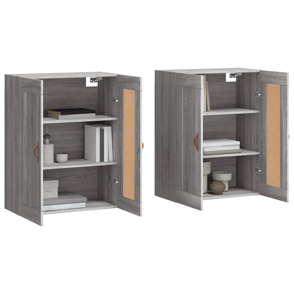 Armadietti a Parete 2 pz Grigio Sonoma in Legno Multistrato CFW8069407