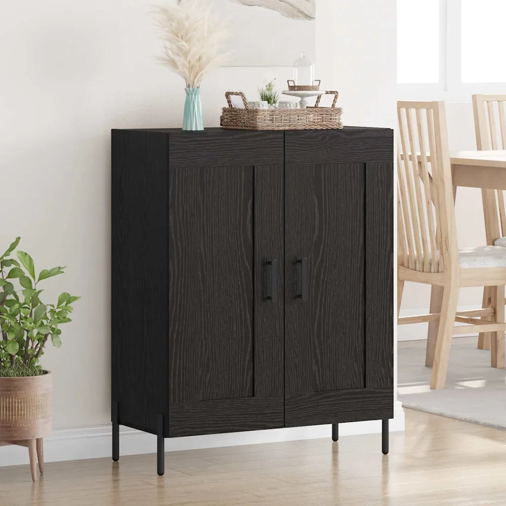 Credenza-Buffet-Armadio da cucina Rovere Nero 69,5 x 34 x 90 cm 453219