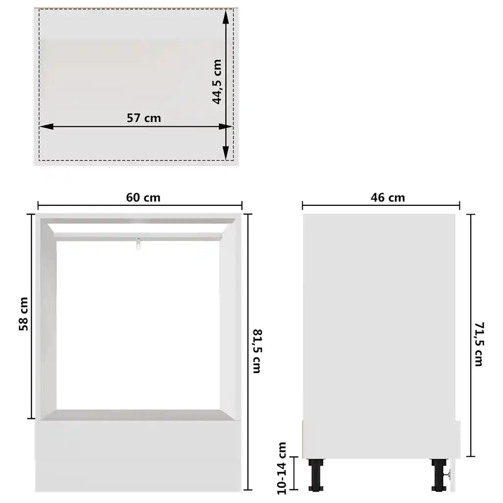 Armadio per Forno “Riga” Bianco 60x46x81,5 cm 802497