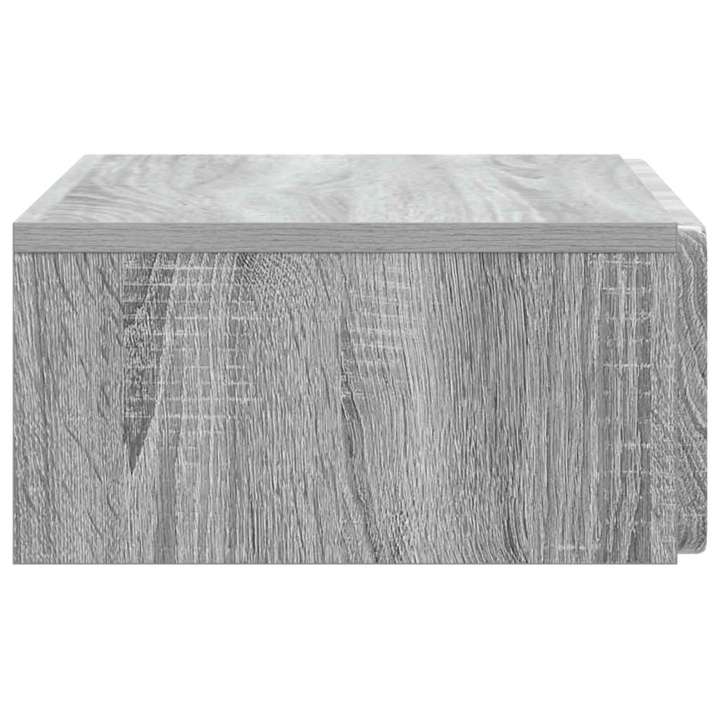 Tavolino da Parete Laterale Grigio Sonoma 59 x 34,5 x 17 cm 898321