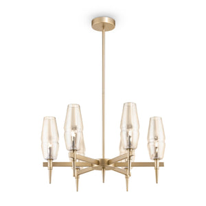 Lampadario House in Metallo Lita Opaco Oro