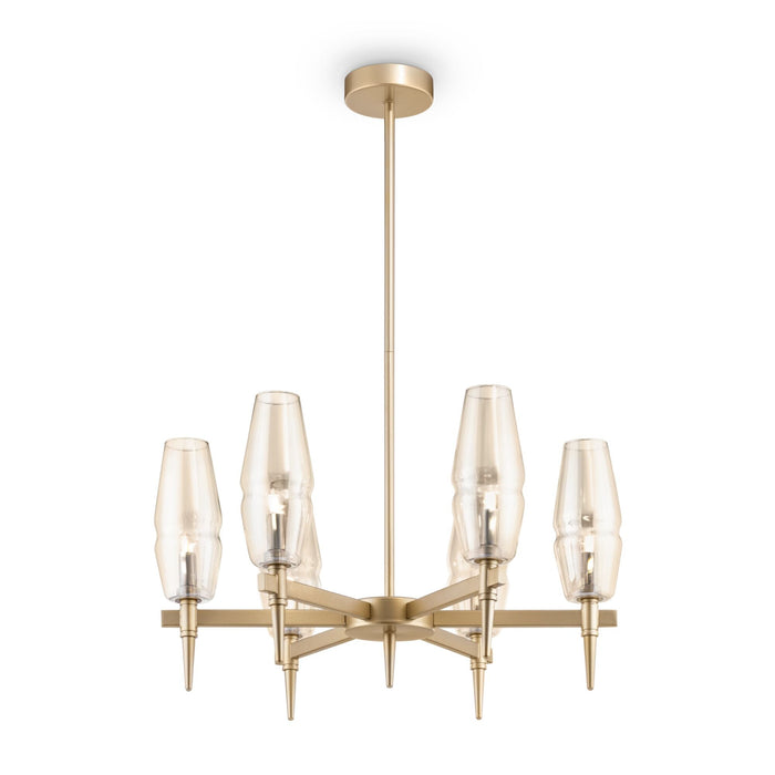 Lampadario House in Metallo Lita Opaco Oro