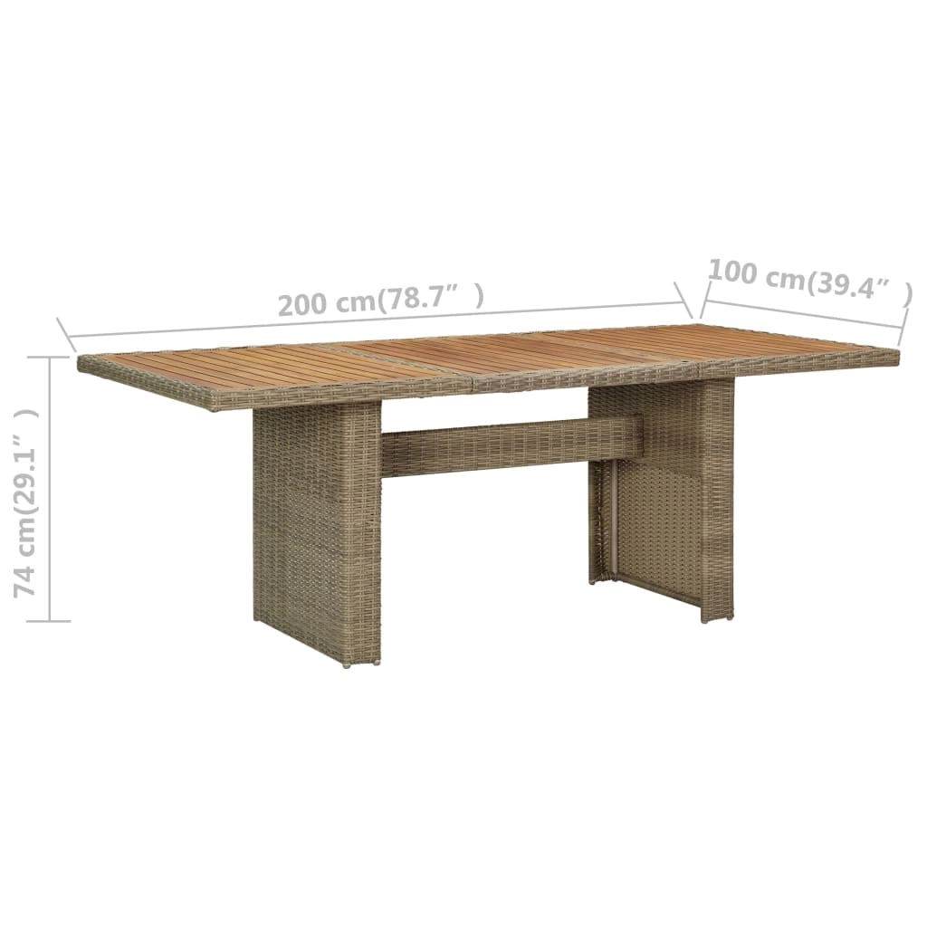 Set da giardino mobili da esterno set di mobili da 9 pezzi con cuscini resina intrecciata 02_0018326