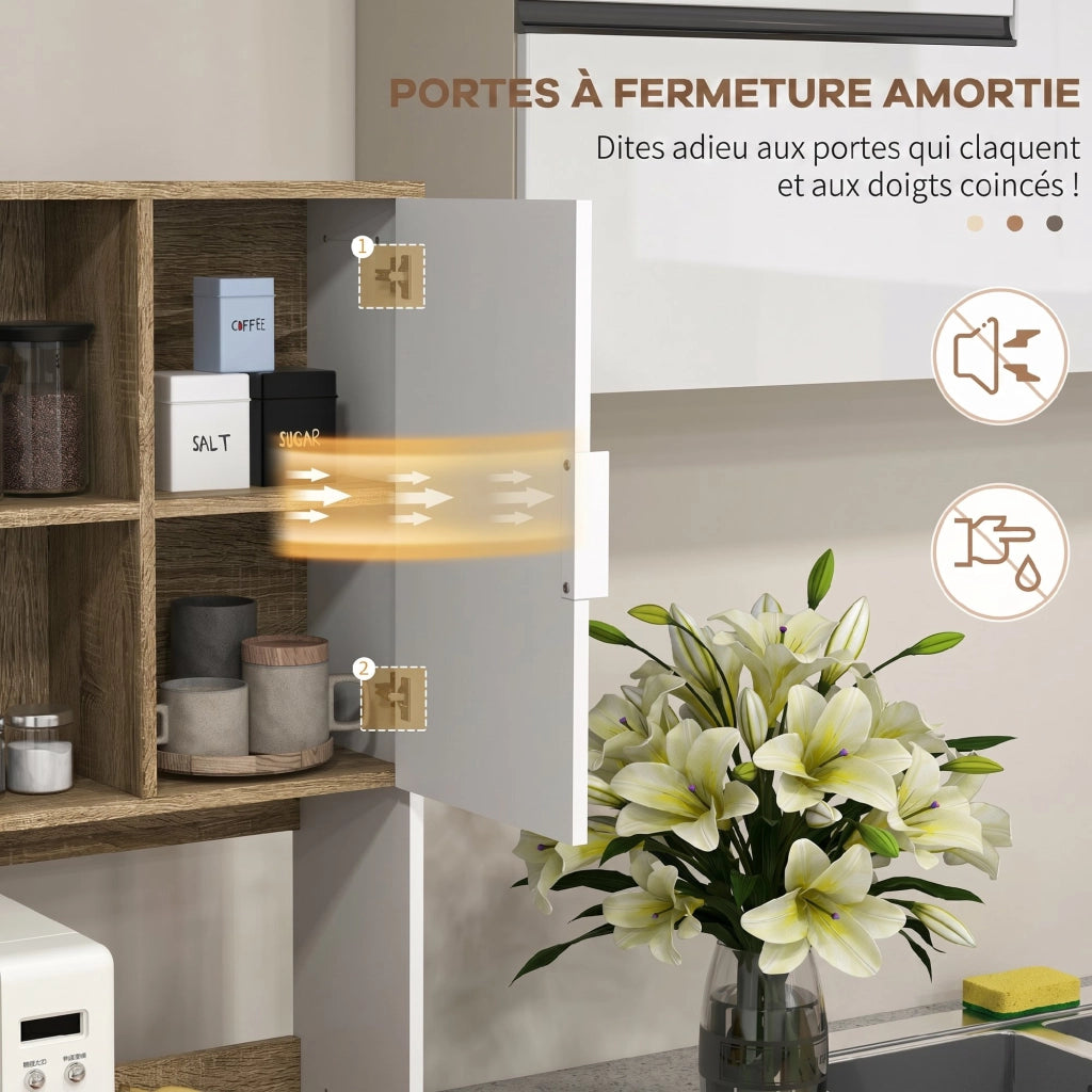 Armadio 4 Ante con Cassetto ¨C Minimal ¨C Bianco Naturale 98x39x180