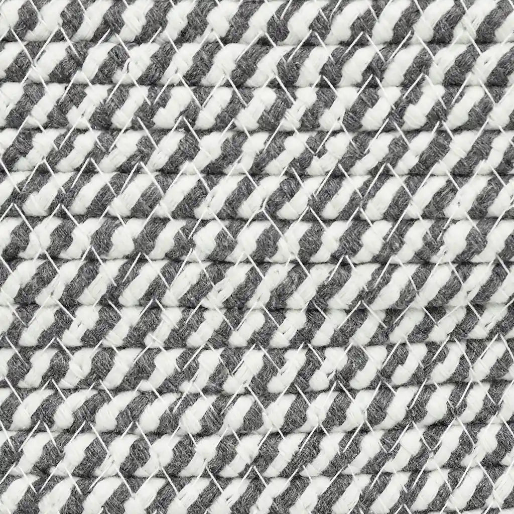 Cesto per Biancheria Grigio e Bianco ?55x36 cm in Cotone CFW6646183